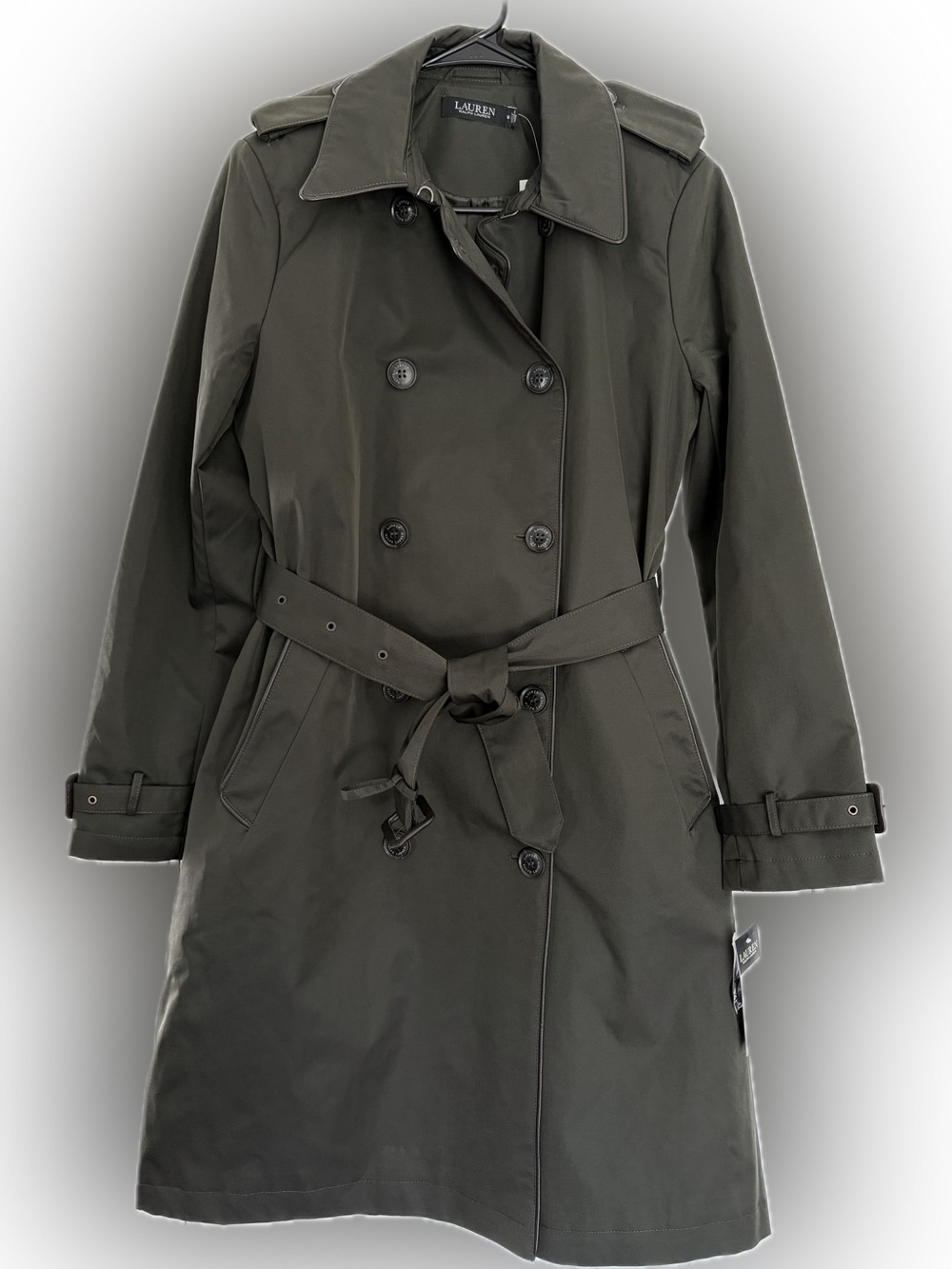 NWT Ralph Lauren Trench Coat — Double-Breasted Belted Style